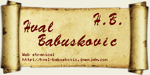 Hval Babušković vizit kartica